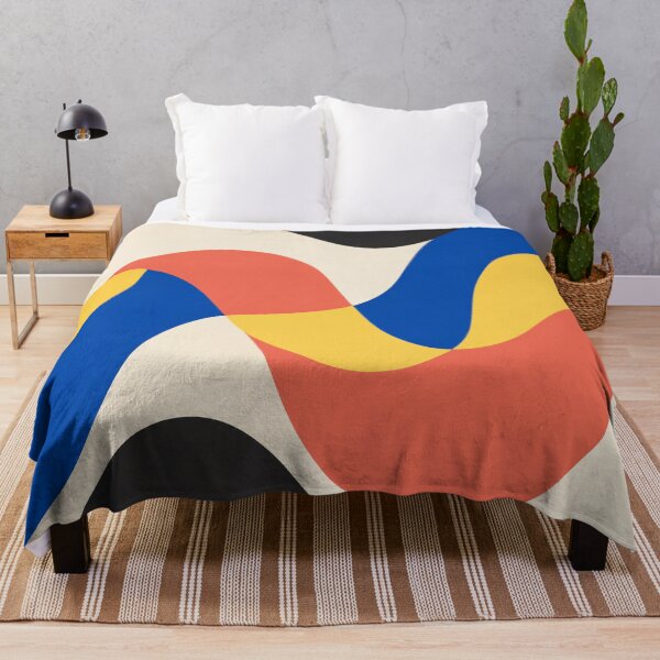 Item preview, Mid Century Modern Ribbon Waves – Colorful Retro Geometric Abstract designed and sold by astersgraphics.