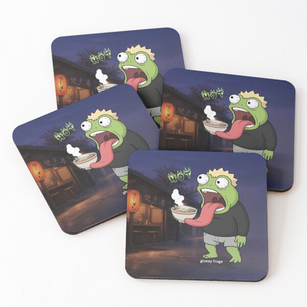 Item preview, Hot Ramen Frog – Japanese Night Street Art designed and sold by glossy-frogs.