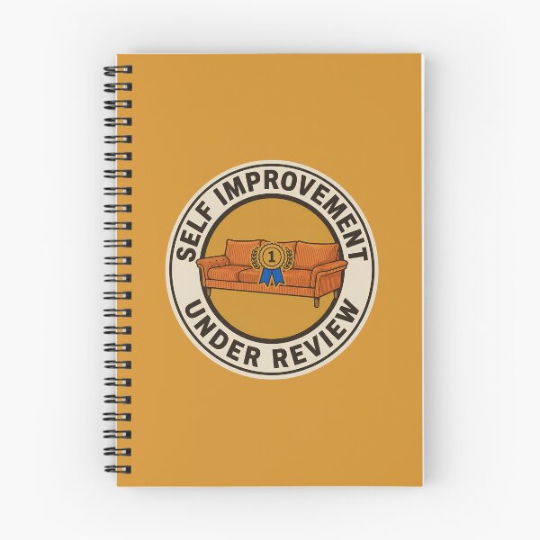 Item preview, Sarcastic Couch Trophy Self Improvement Under Review Badge designed and sold by DripCultureLab.