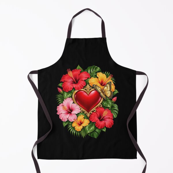 Item preview, Tropical Hibiscus Heart and Butterfly designed and sold by ROUX-ART.