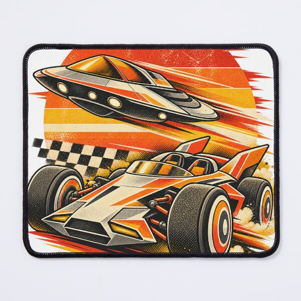 Item preview, Retro UFO and Fantasy Race Car designed and sold by bestsavenow555.