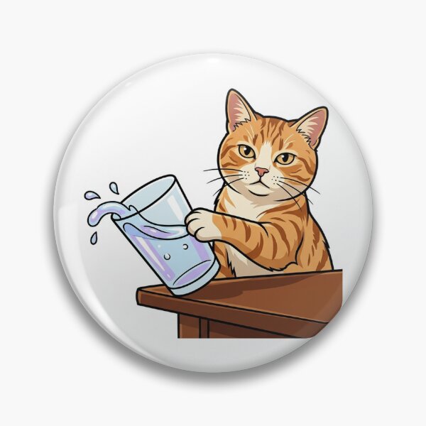 Item preview, Cat Knocking Glass Physics designed and sold by YNAMREG.