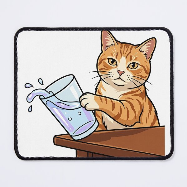 Item preview, Cat Knocking Glass Physics designed and sold by YNAMREG.