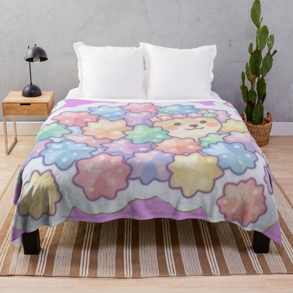 Item preview, Cute Shiba Inu Hiding in Pastel Konpeito Candy Kawaii Sticker designed and sold by Kokeshidreams.