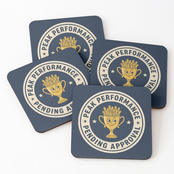 Item preview, Funny French Fries Trophy Peak Performance Badge designed and sold by DripCultureLab.