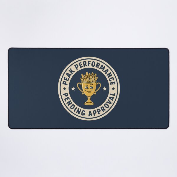 Item preview, Funny French Fries Trophy Peak Performance Badge designed and sold by DripCultureLab.