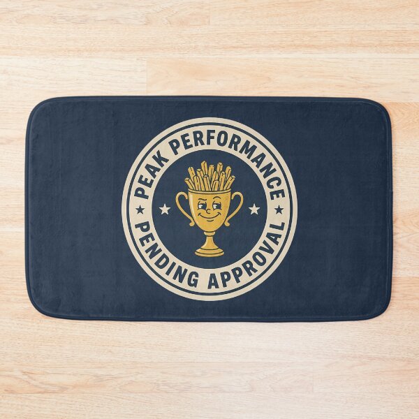 Item preview, Funny French Fries Trophy Peak Performance Badge designed and sold by DripCultureLab.