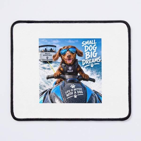 Item preview, Funny Chocolate Dachshund Jet Ski – Small Dog Big Dreams designed and sold by Stephen Chambers.