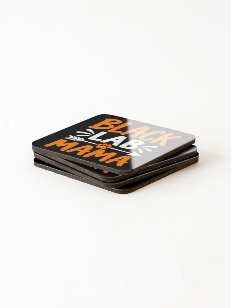 Thumbnail 4 of 5, Coasters (Set of 4), Black Lab Mania designed and sold by ROUX-ART.