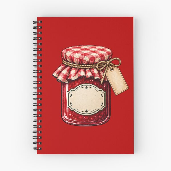Item preview, Vintage Winter Jam Jar Clipart, Rustic Gingham Glass Jar, Retro Country Kitchen Illustration designed and sold by Verycutethings.