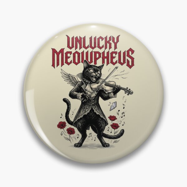 Aperçu de l'œuvre Chat Morphée malchanceux, violoniste noir, cadeau gothique symphonique métal, cadeau pour violoniste, chat dark academia créée et vendue par FurRealStudioCo.