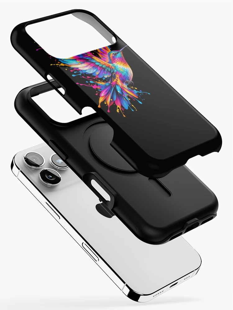 Thumbnail 2 of 4, iPhone Case, Colorful Hummingbird in Flight designed and sold by ROUX-ART.