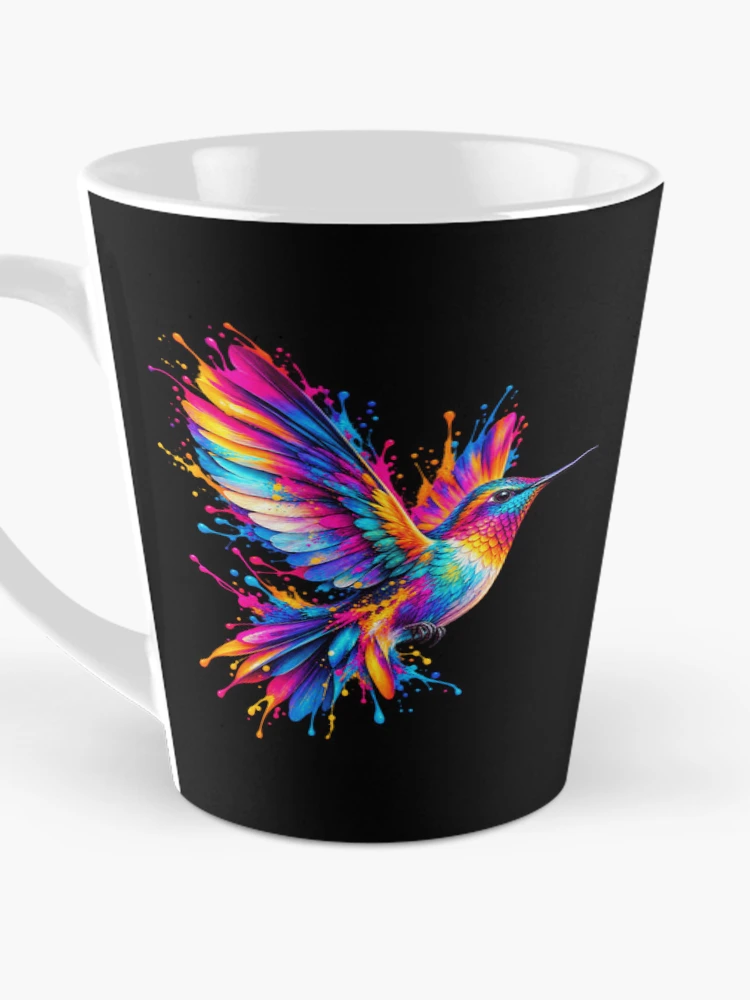 Thumbnail 3 of 4, Coffee Mug, Colorful Hummingbird in Flight designed and sold by ROUX-ART.