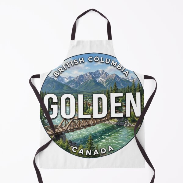 Item preview, Golden British Columbia Canada River Bridge Round Badge Sticker designed and sold by DetourDgn.