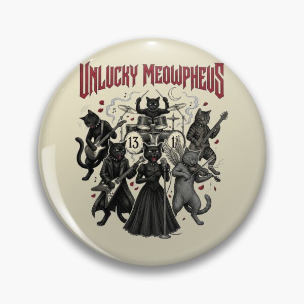 Aperçu de l'œuvre Unlucky Morpheus Metal Cat Band Chat Noir Métal Symphonique Gothique Heavy Metal Cadeau Chat Violoniste Cadeau pour les amoureux des chats rock créée et vendue par FurRealStudioCo.
