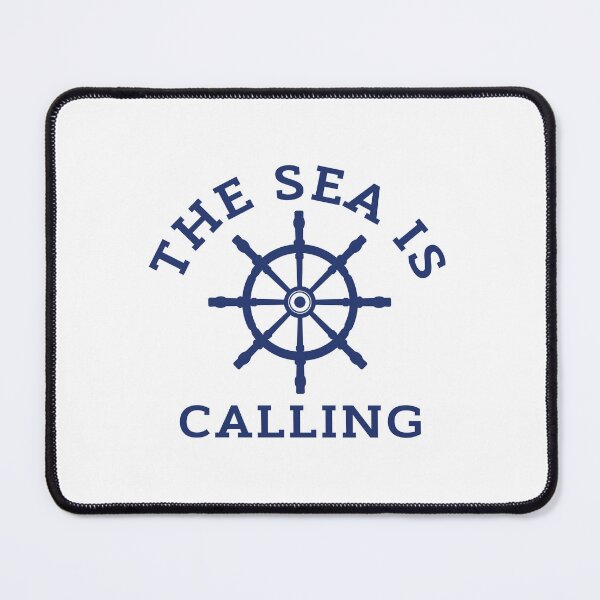 Item preview, The Sea Is Calling Nautical Ship Wheel Ocean Quote designed and sold by HYPNK.