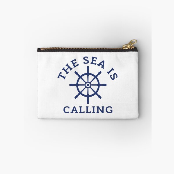 Item preview, The Sea Is Calling Nautical Ship Wheel Ocean Quote designed and sold by HYPNK.