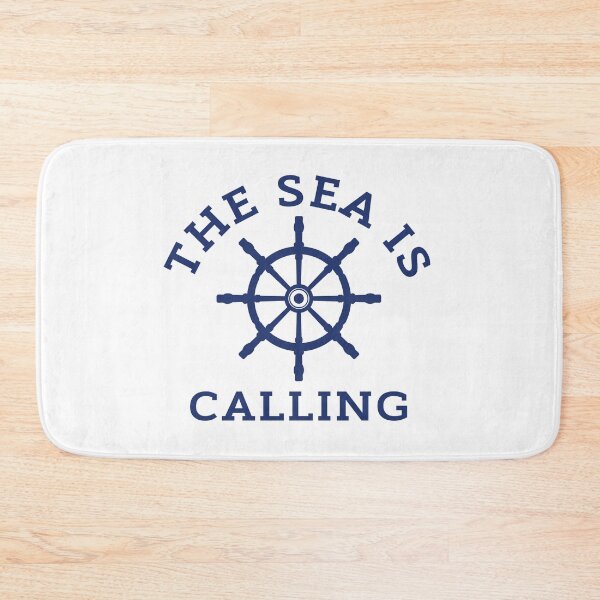 Item preview, The Sea Is Calling Nautical Ship Wheel Ocean Quote designed and sold by HYPNK.