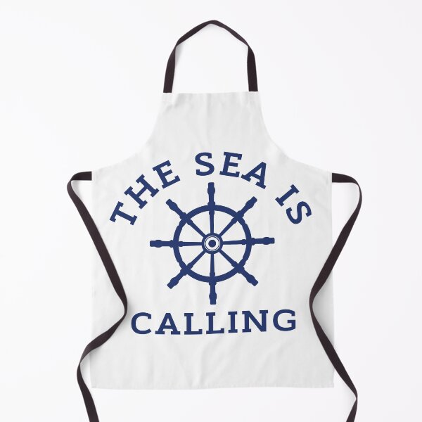 Item preview, The Sea Is Calling Nautical Ship Wheel Ocean Quote designed and sold by HYPNK.