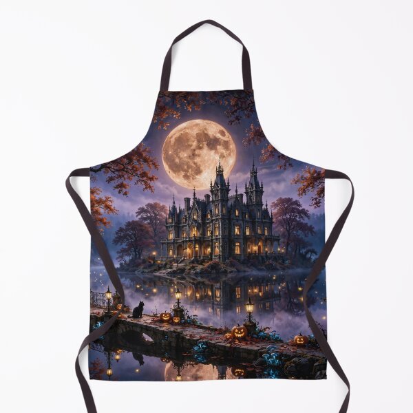 Item preview, Moonlit Enchantment at the Haunted Castle designed and sold by DreamyWallVibes.