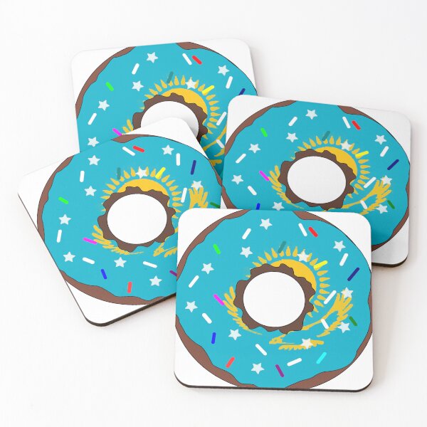 Item preview, Kazakhstan Flag Donut – Colorful Sprinkles Country Pride designed and sold by TheIconSmith.