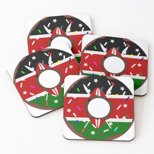 Item preview, Kenya Flag Donut – Colorful Sprinkles Country Pride designed and sold by TheIconSmith.