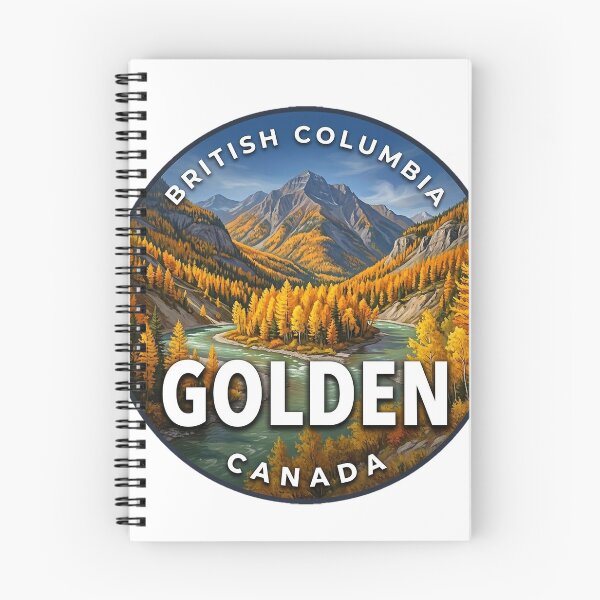 Item preview, Golden British Columbia Canada Autumn Larches Round Badge Sticker designed and sold by DetourDgn.