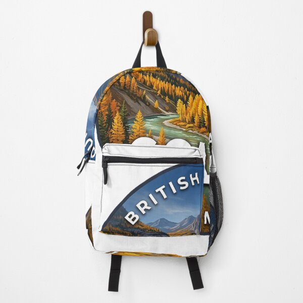Item preview, Golden British Columbia Canada Autumn Larches Round Badge Sticker designed and sold by DetourDgn.