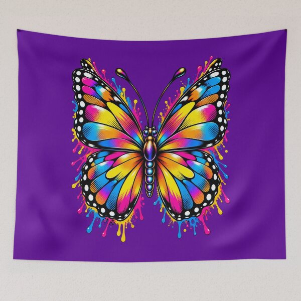 Item preview, Rainbow Paint Drip Butterfly  designed and sold by Beberoni Universe.