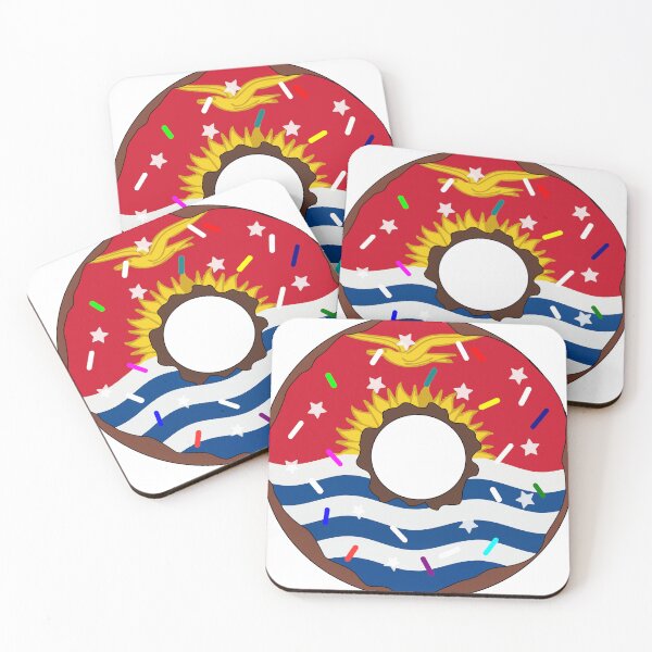 Item preview, Kiribati Flag Donut – Colorful Sprinkles Country Pride designed and sold by TheIconSmith.