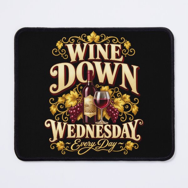 Item preview, Wine Down Wednesday Every Day designed and sold by ROUX-ART.