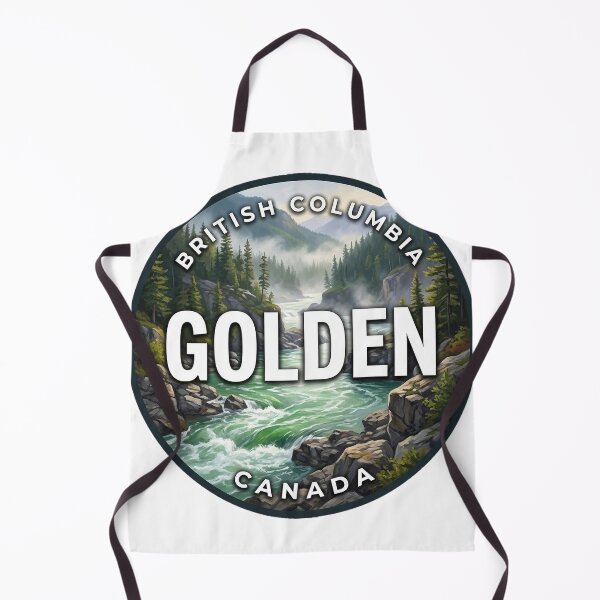 Item preview, Golden British Columbia Canada River Canyon Round Badge Sticker designed and sold by DetourDgn.