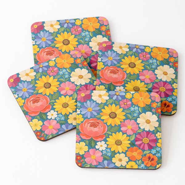 Item preview, Vibrant Multicolor Flowers designed and sold by Sybille-Yates.