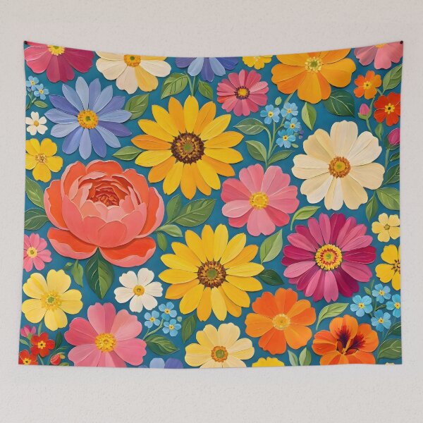 Item preview, Vibrant Multicolor Flowers designed and sold by Sybille-Yates.