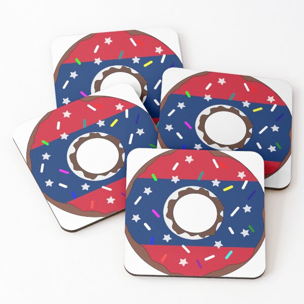 Item preview, Laos Flag Donut – Colorful Sprinkles Country Pride designed and sold by TheIconSmith.