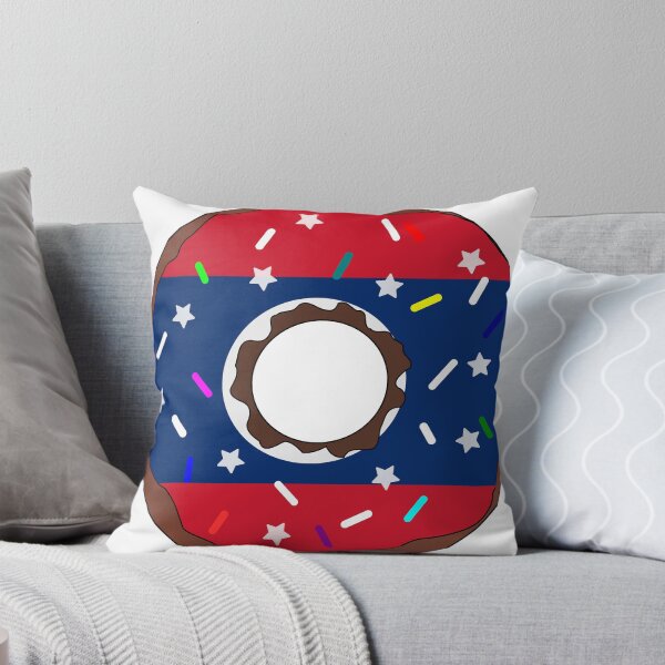 Item preview, Laos Flag Donut – Colorful Sprinkles Country Pride designed and sold by TheIconSmith.