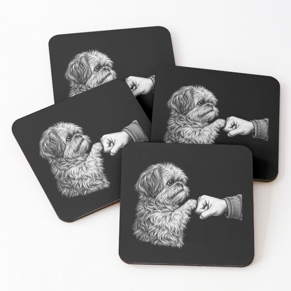 Item preview, Fluffy Dog Fist Bump designed and sold by ROUX-ART.