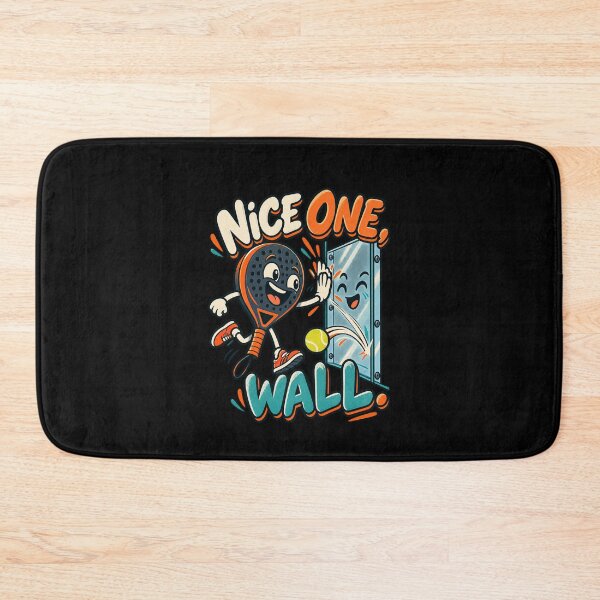 Item preview, Funny Padel Player Glass Wall Humor - Nice One Wall designed and sold by MOTIFOLK.