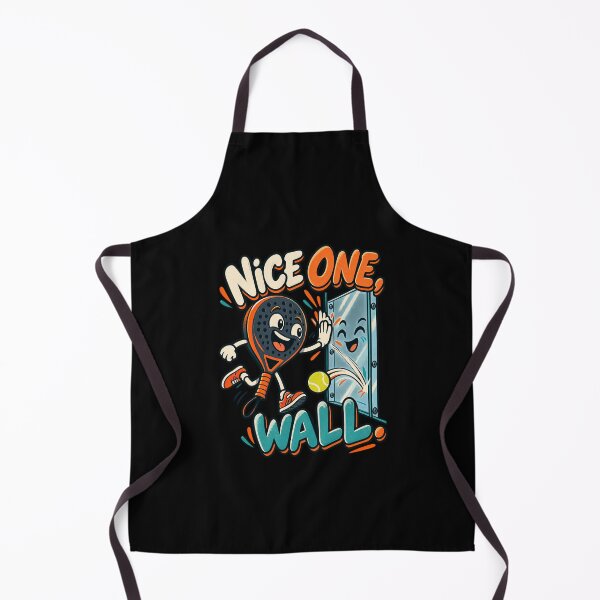 Item preview, Funny Padel Player Glass Wall Humor - Nice One Wall designed and sold by MOTIFOLK.