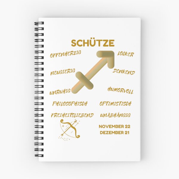 Item preview, Schütze Zodiac Sign Astrology Symbol Horoscope - Metallic Gold & White (German Version) designed and sold by ZODIARA.
