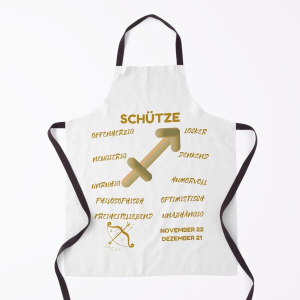 Item preview, Schütze Zodiac Sign Astrology Symbol Horoscope - Metallic Gold & White (German Version) designed and sold by ZODIARA.