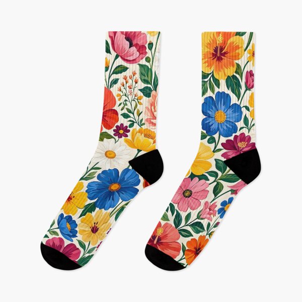 Item preview, Vibrant Multicolor Summer Flowers designed and sold by Sybille-Yates.