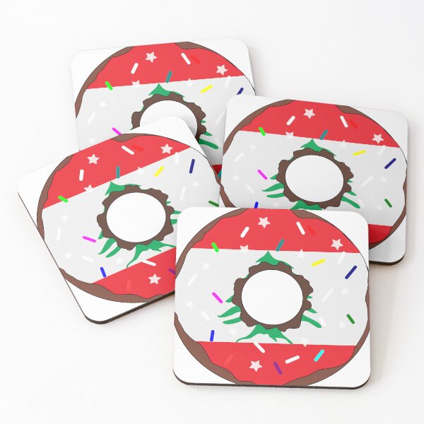 Item preview, Lebanon Flag Donut – Colorful Sprinkles Country Pride designed and sold by TheIconSmith.