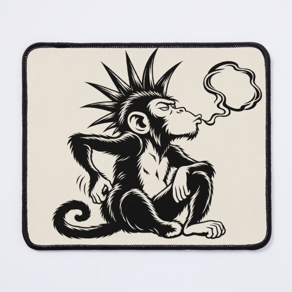 Item preview, Mohawk Monkey Blowing a Smoke Ring designed and sold by JonelCrafts.