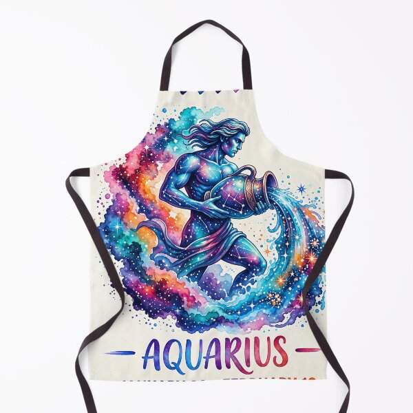 Item preview, Cosmic Aquarius Water Bearer Zodiac Art Print designed and sold by Clavivs.