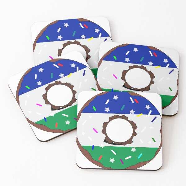 Item preview, Lesotho Flag Donut – Colorful Sprinkles Country Pride designed and sold by TheIconSmith.