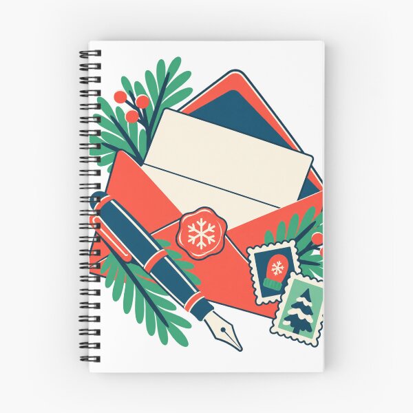 Item preview, Festive Snail Mail Christmas Stationery Lover Art designed and sold by TeNovaStudio.