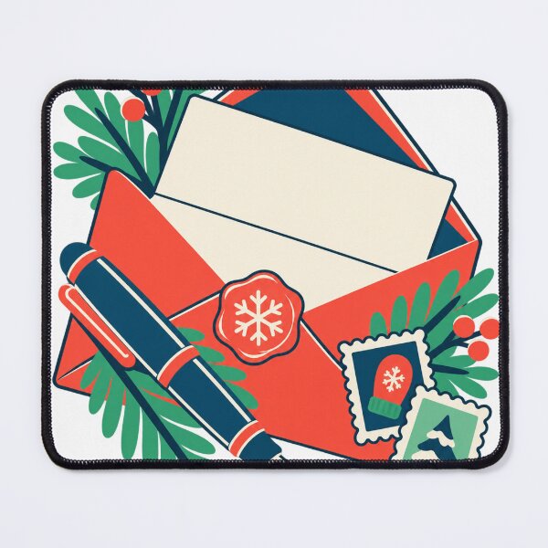 Item preview, Festive Snail Mail Christmas Stationery Lover Art designed and sold by TeNovaStudio.