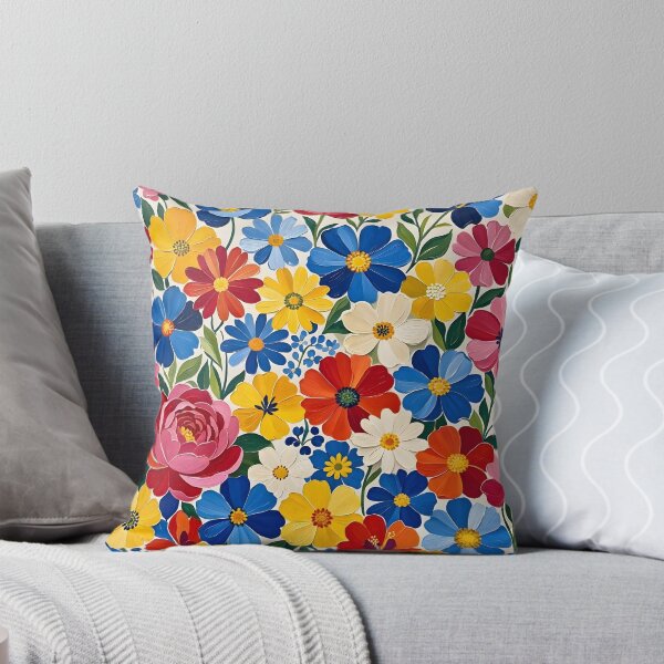 Item preview, Vibrant Multicolor Summer Flowers designed and sold by Sybille-Yates.