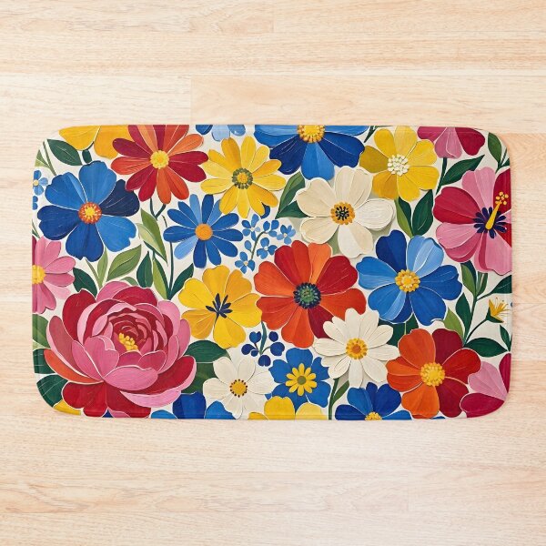 Item preview, Vibrant Multicolor Summer Flowers designed and sold by Sybille-Yates.
